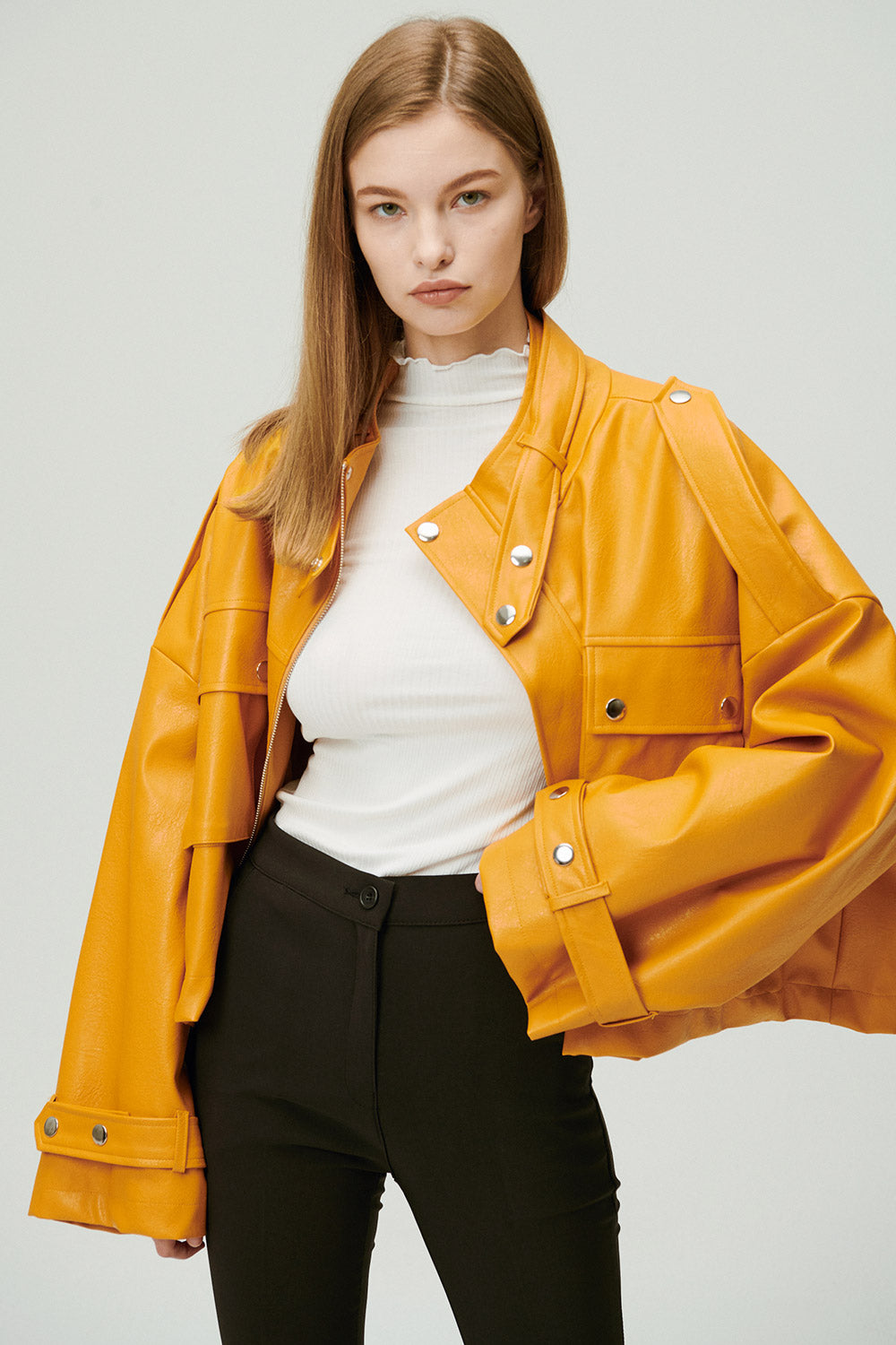 storets.com Naomi Oversized Pleather Jacket