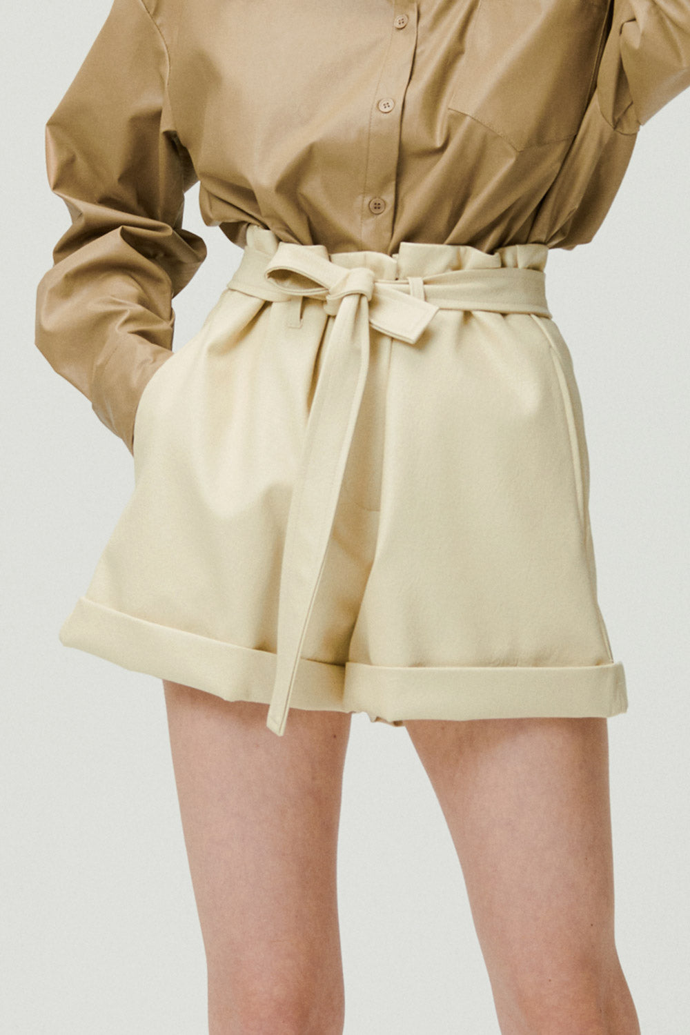 storets.com Rachel Paperbag Pleather Shorts