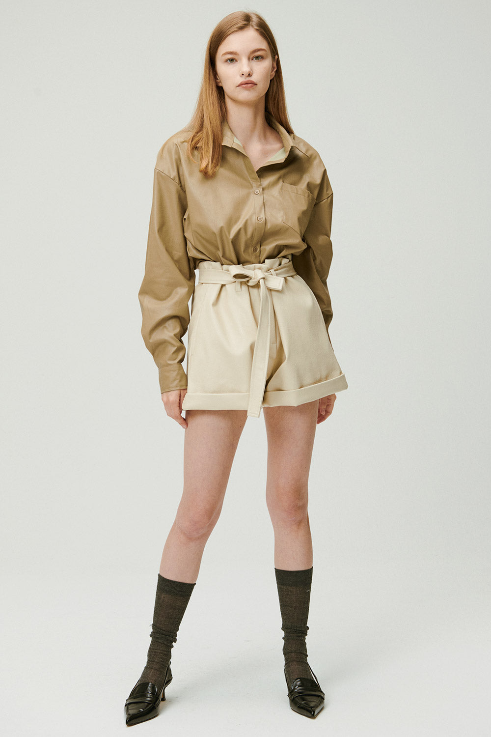 storets.com Rachel Paperbag Pleather Shorts