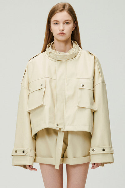 storets.com Naomi Oversized Pleather Jacket