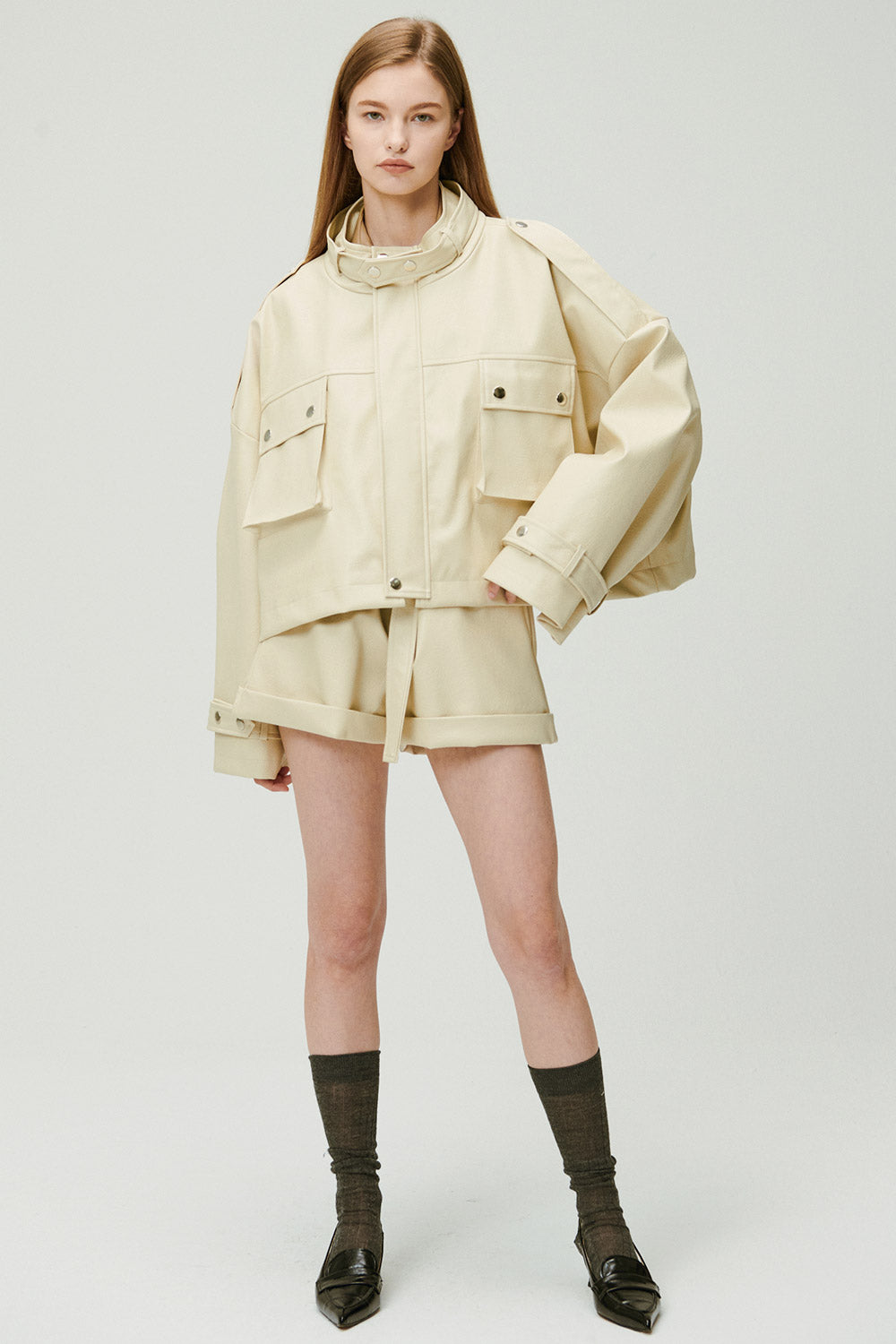storets.com Naomi Oversized Pleather Jacket