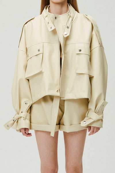storets.com Naomi Oversized Pleather Jacket