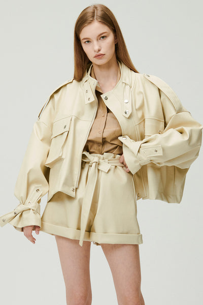 storets.com Naomi Oversized Pleather Jacket