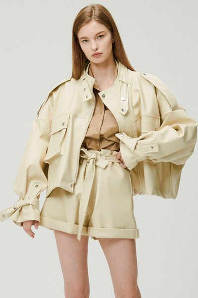 storets.com Naomi Oversized Pleather Jacket