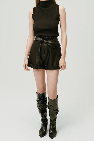 storets.com Rachel Paperbag Pleather Shorts