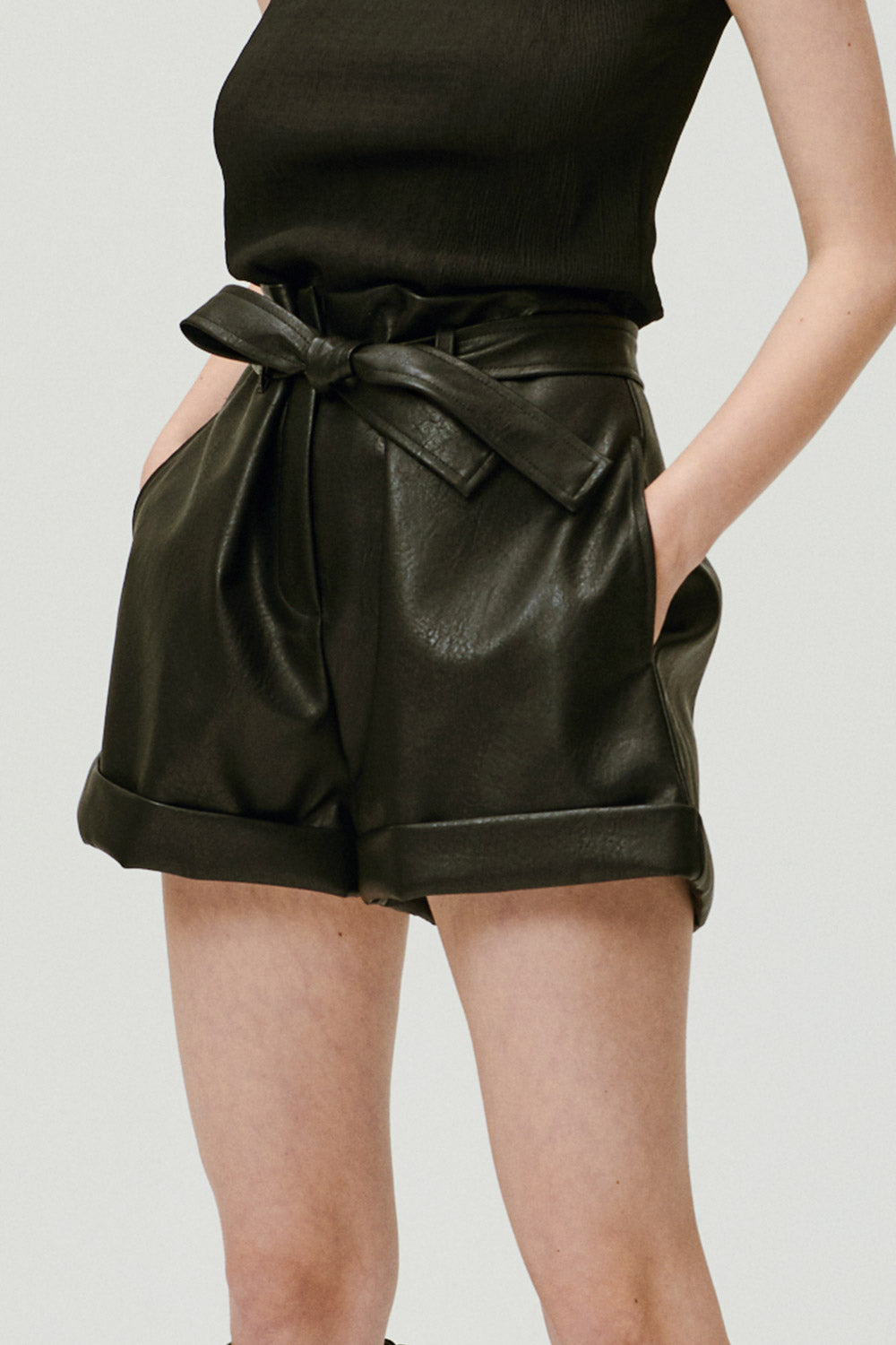 storets.com Rachel Paperbag Pleather Shorts