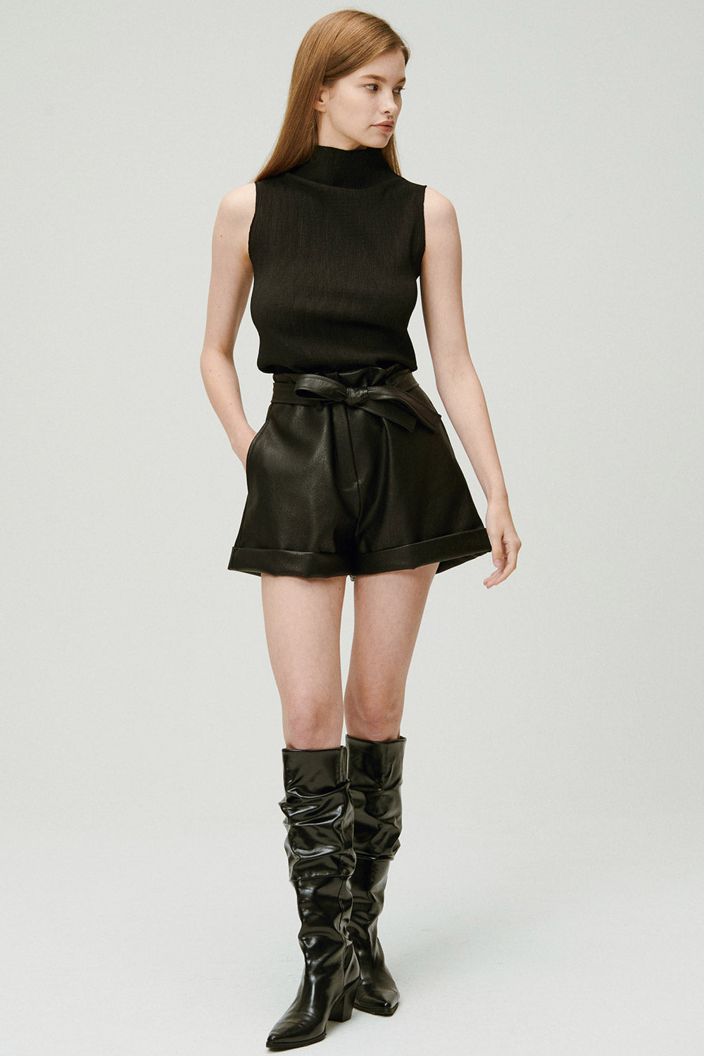 storets.com Rachel Paperbag Pleather Shorts