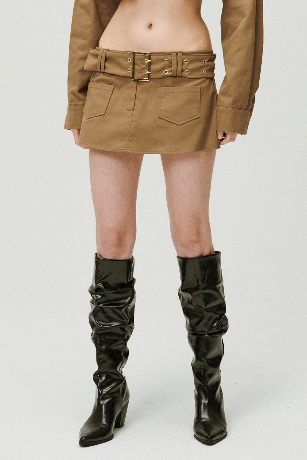 storets.com Tiffany Low-rise Skirt w/Belt