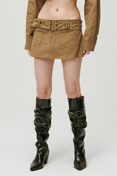 storets.com Tiffany Low-rise Skirt w/Belt