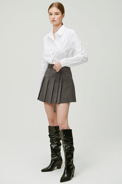 storets.com Allie Belted Pleated Skirt