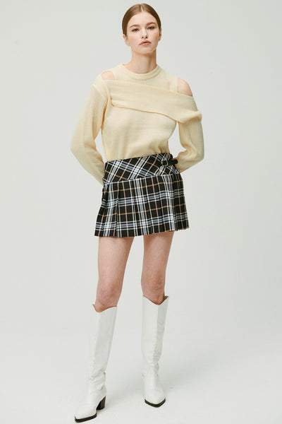 storets.com Bella Pleated Skirt in Plaid
