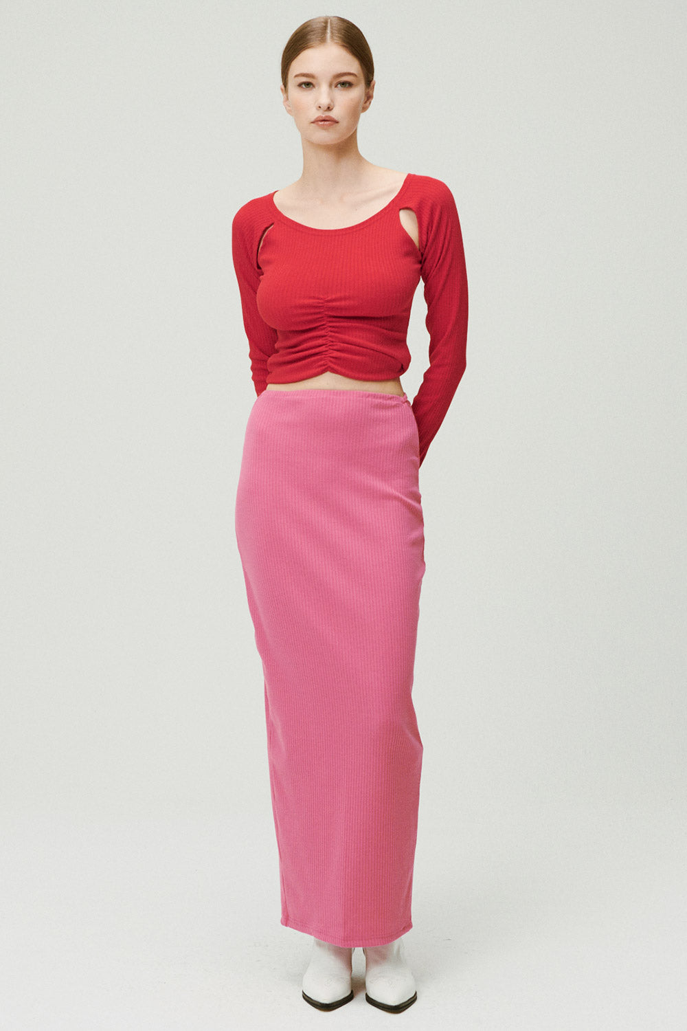 storets.com Jade Ribbed Skirt w/String