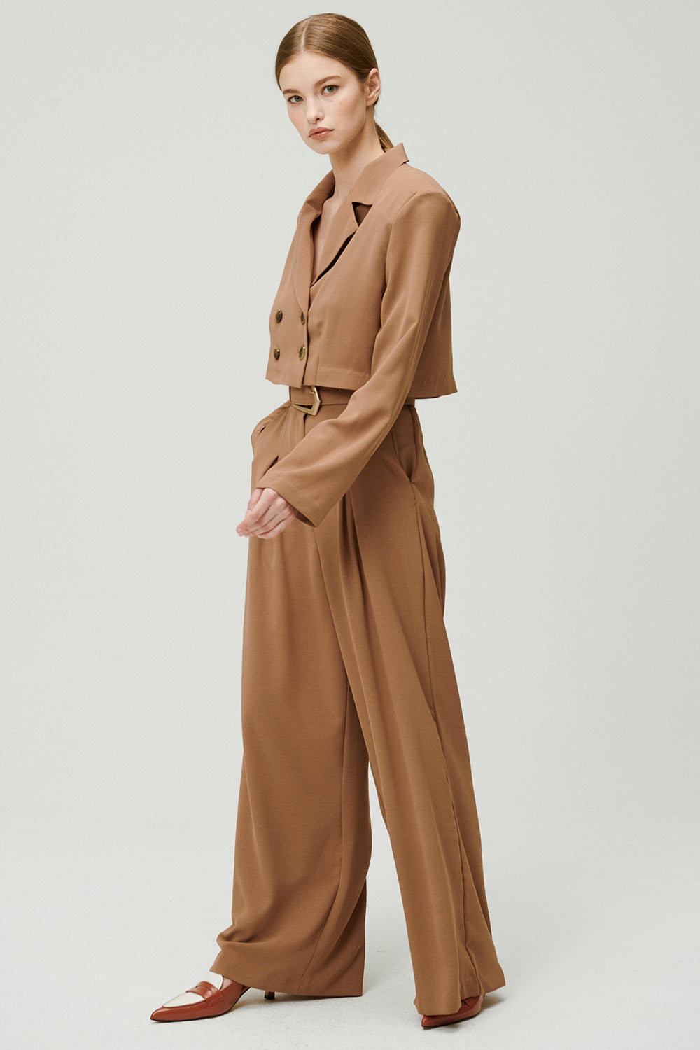 storets.com Eva Wide Pants w/Buckle Belt
