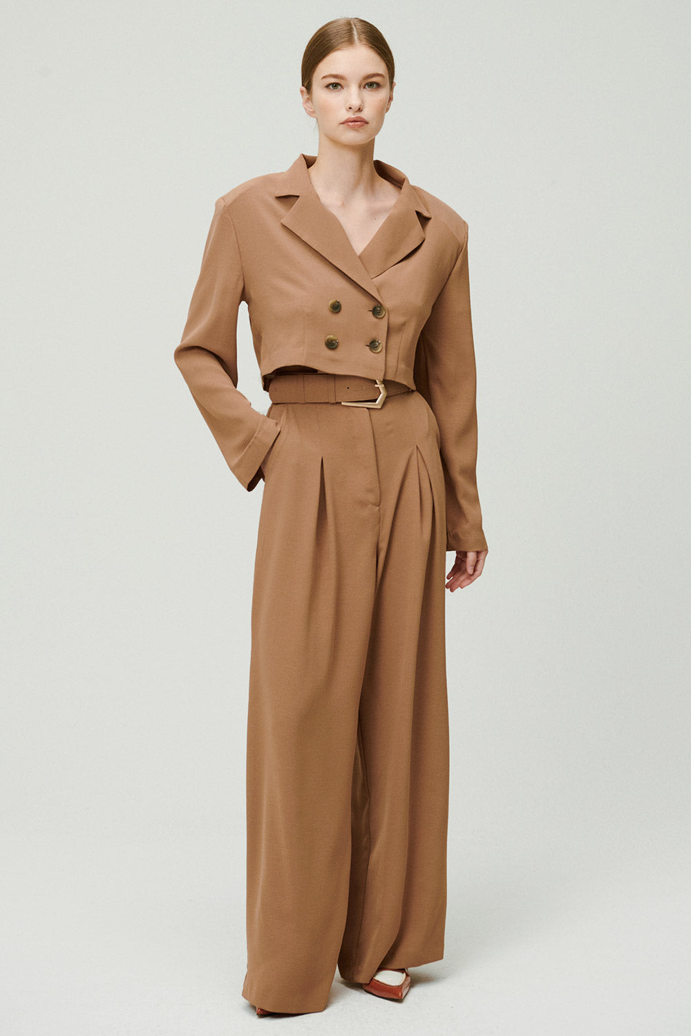 storets.com Eva Wide Pants w/Buckle Belt