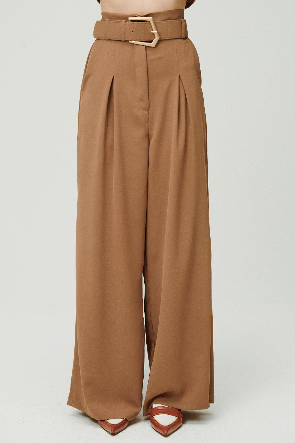 storets.com Eva Wide Pants w/Buckle Belt