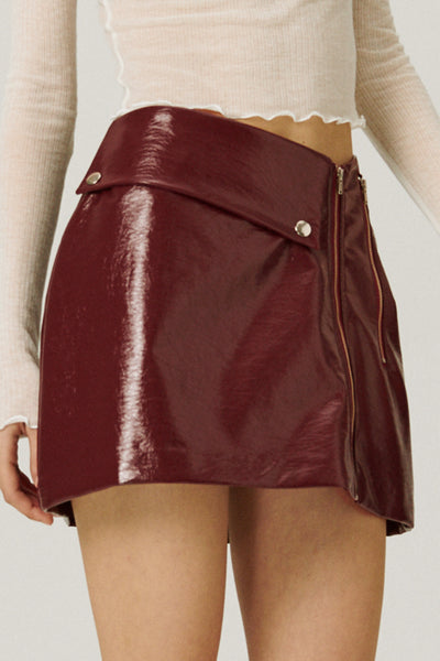 storets.com Rae Asymmetric Pleather Skirt