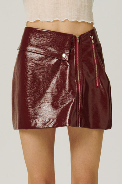 storets.com Rae Asymmetric Pleather Skirt