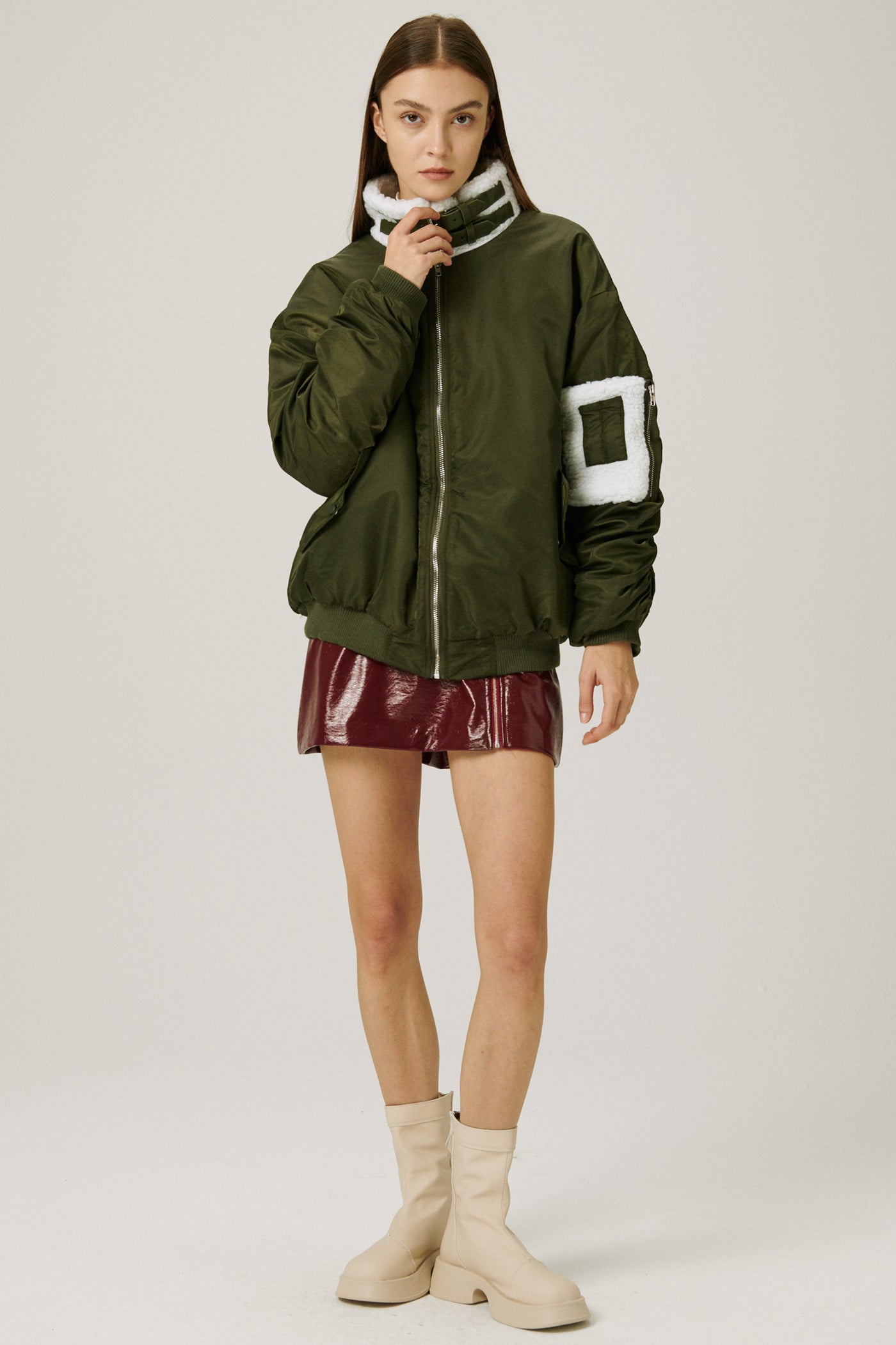 storets.com Izzy Borg Lined Aviator Jacket