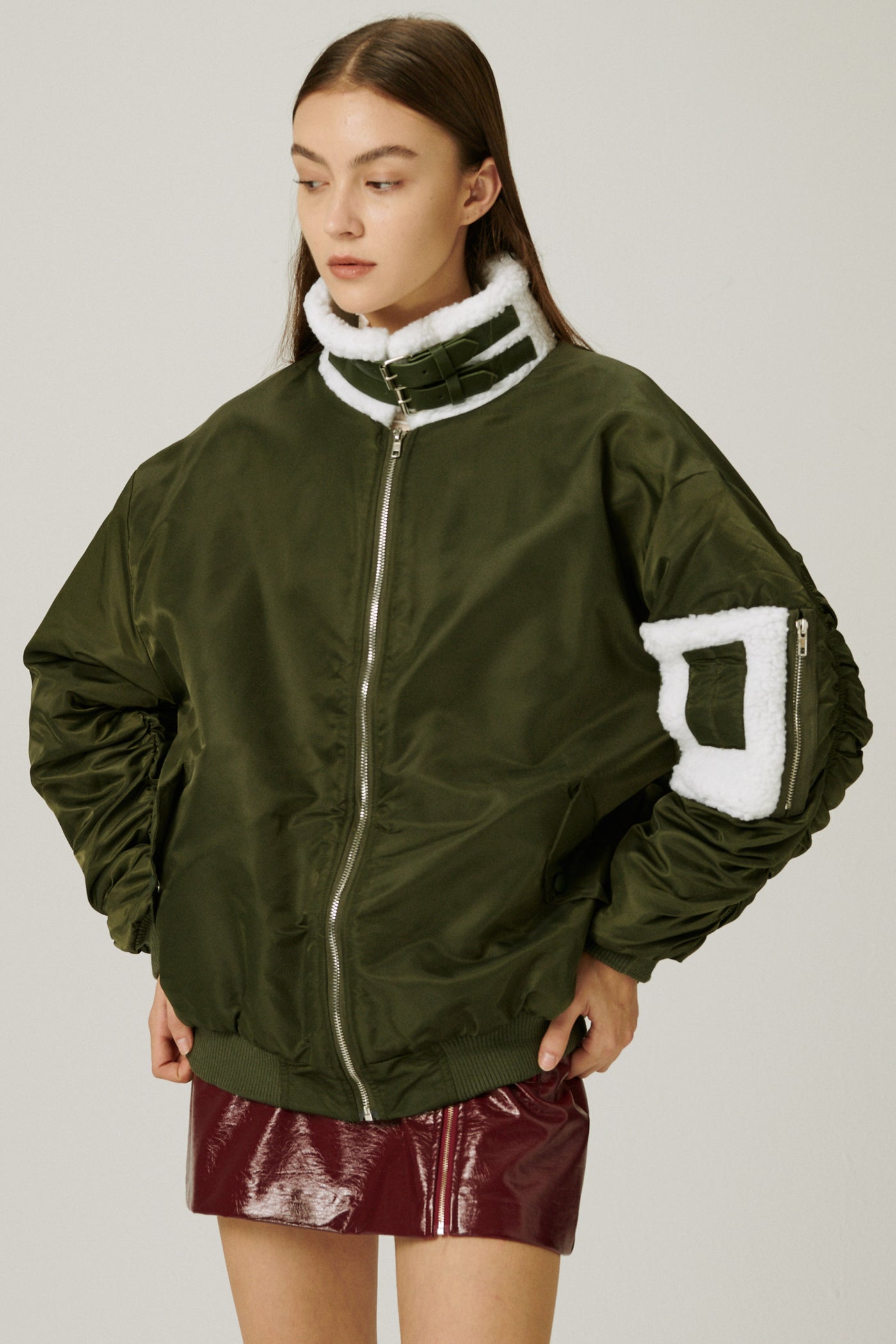 storets.com Izzy Borg Lined Aviator Jacket