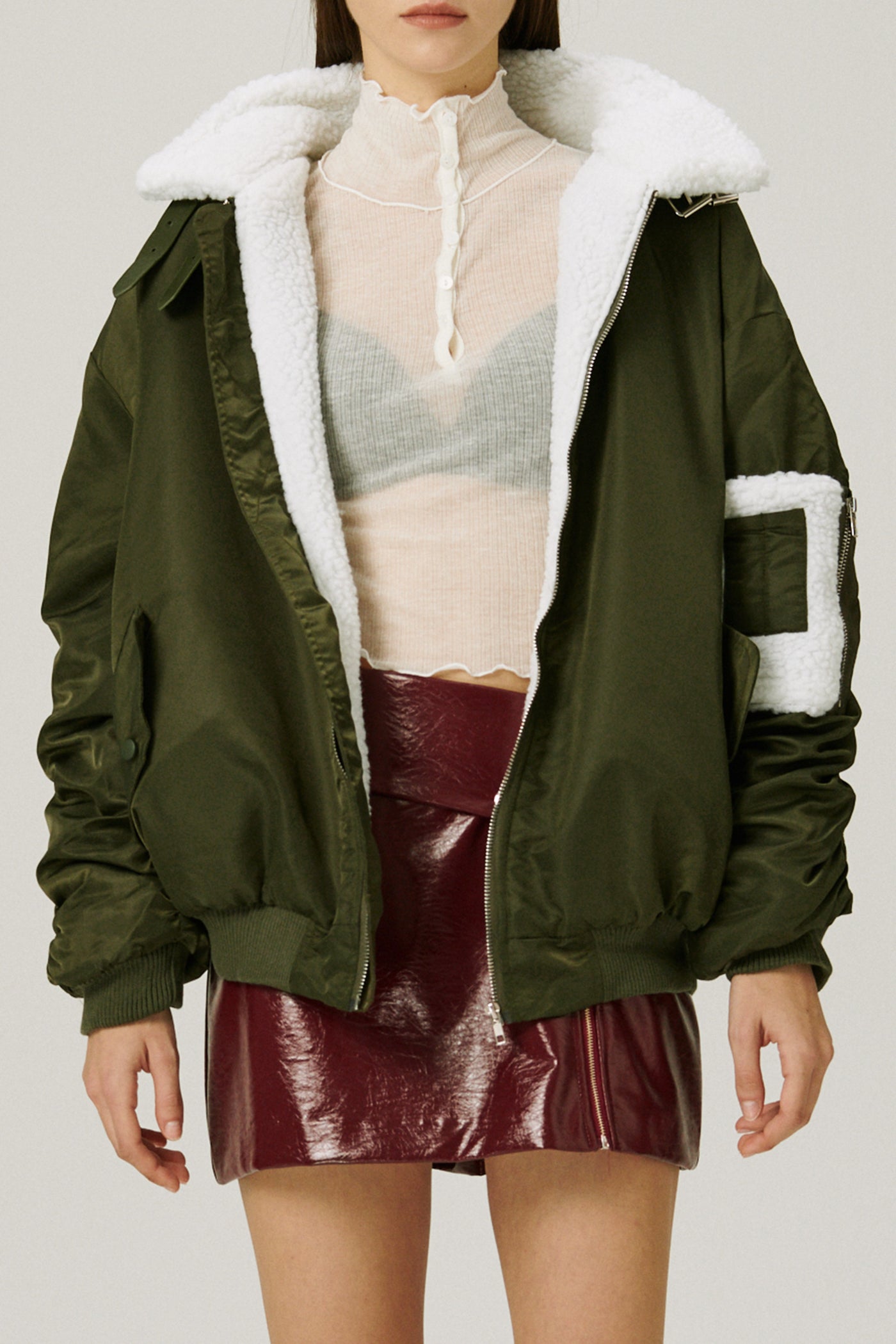 storets.com Izzy Borg Lined Aviator Jacket