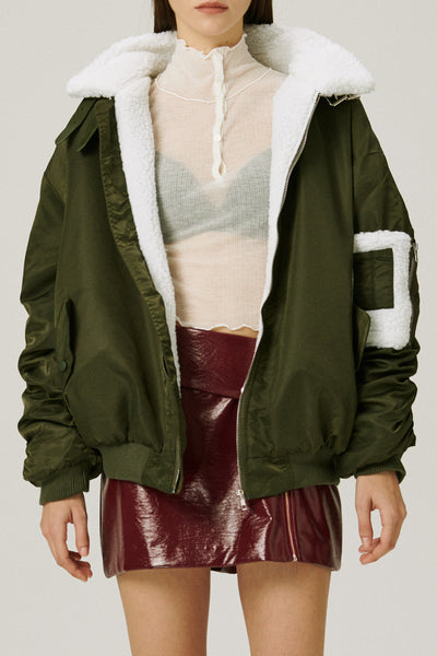 storets.com Izzy Borg Lined Aviator Jacket