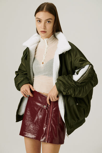 storets.com Izzy Borg Lined Aviator Jacket