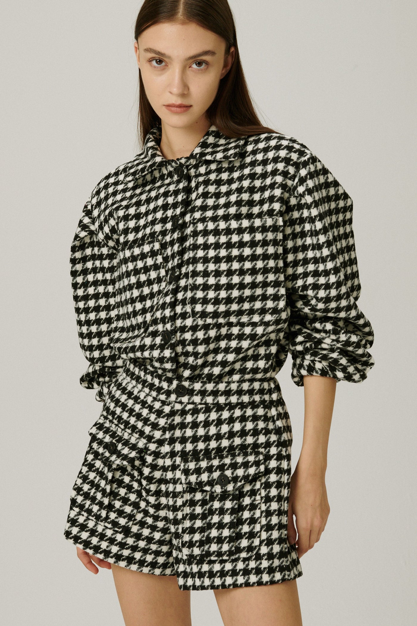 storets.com Harper Houndstooth Shacket