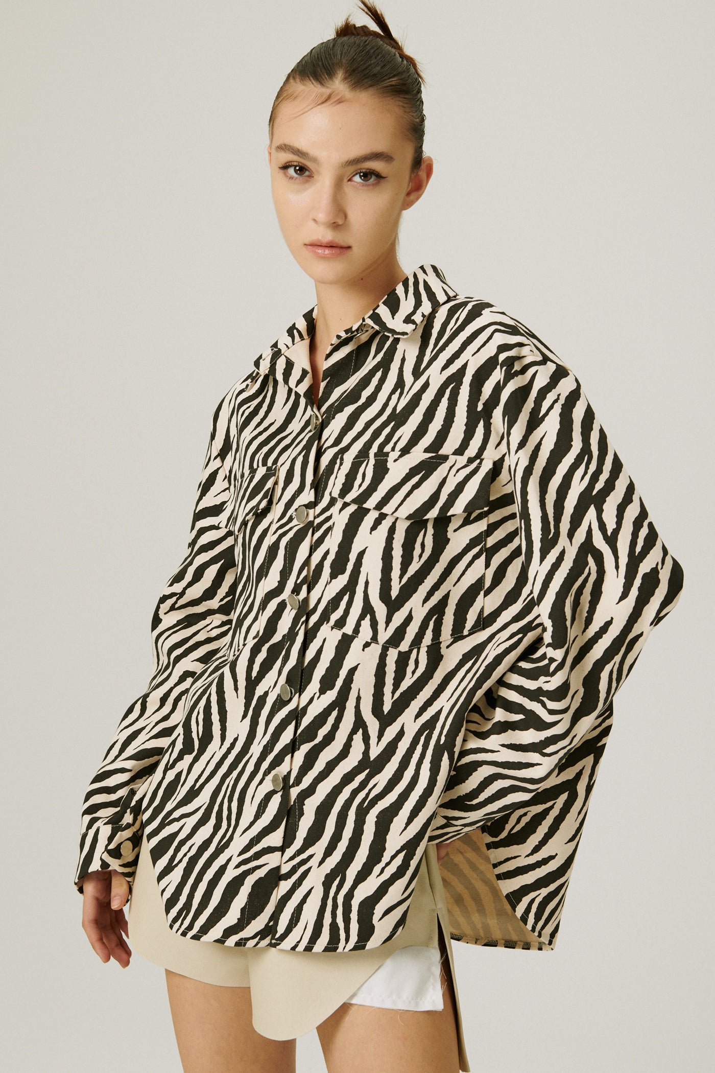storets.com Ivy Oversized Shacket in Zebra