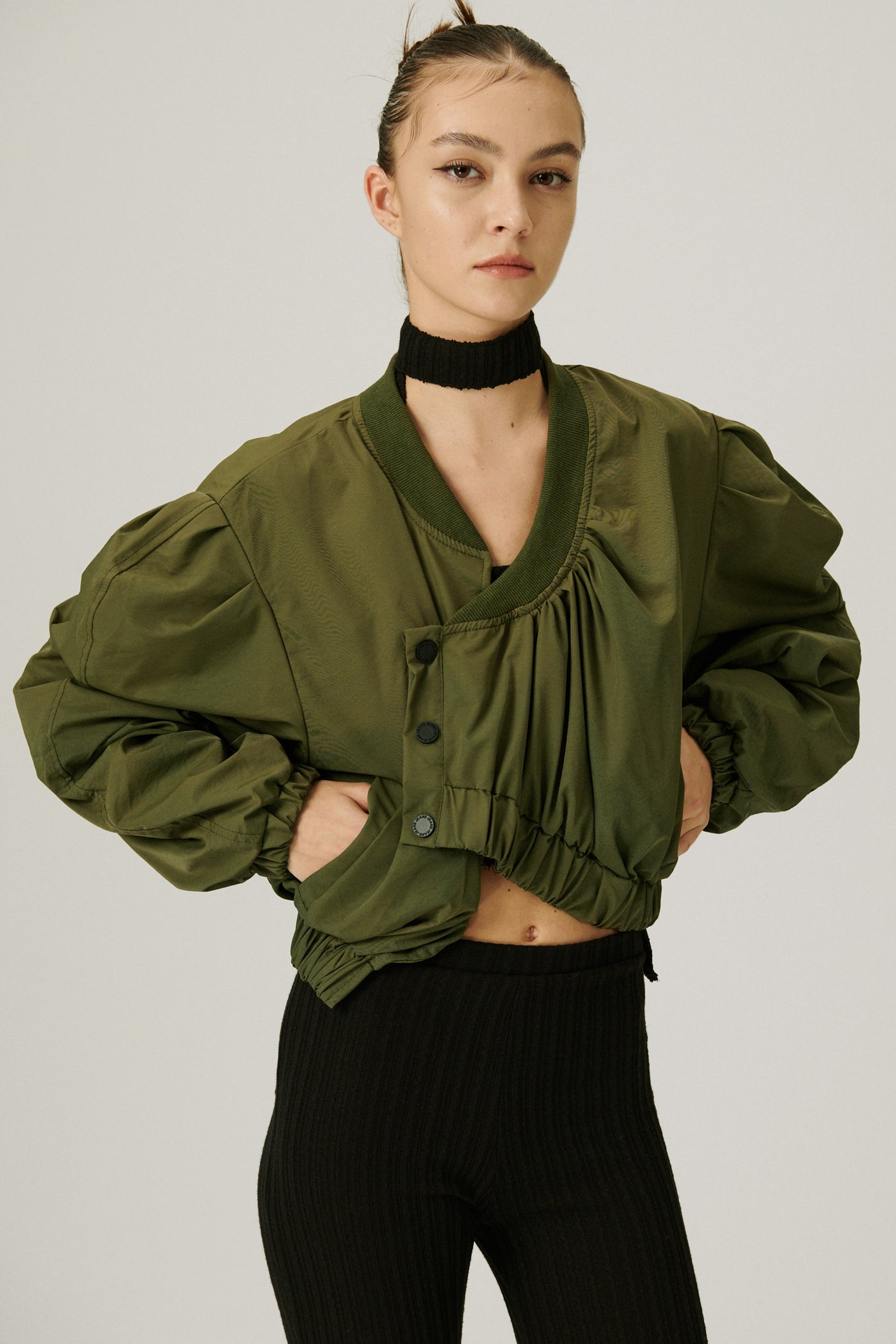 storets.com Birdie Asymmetric Crop Jacket