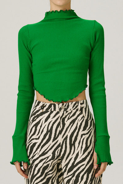 storets.com Pia Lettuce Hem Ribbed Top