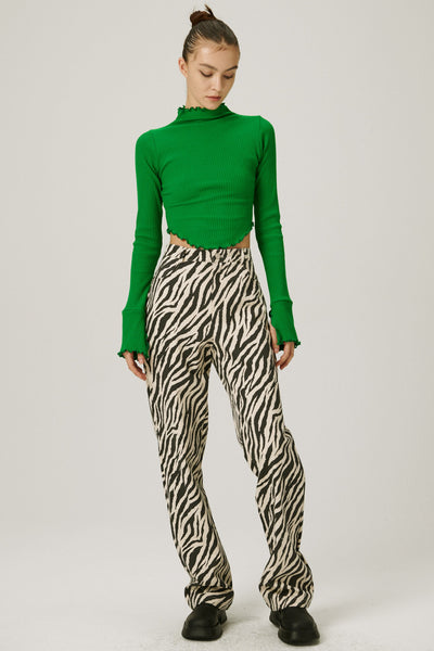 storets.com Pia Lettuce Hem Ribbed Top