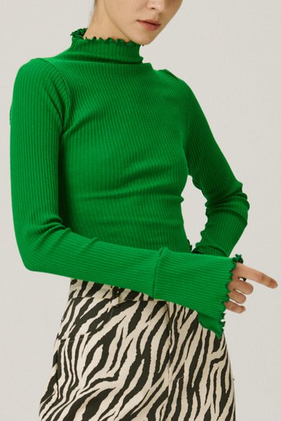storets.com Pia Lettuce Hem Ribbed Top
