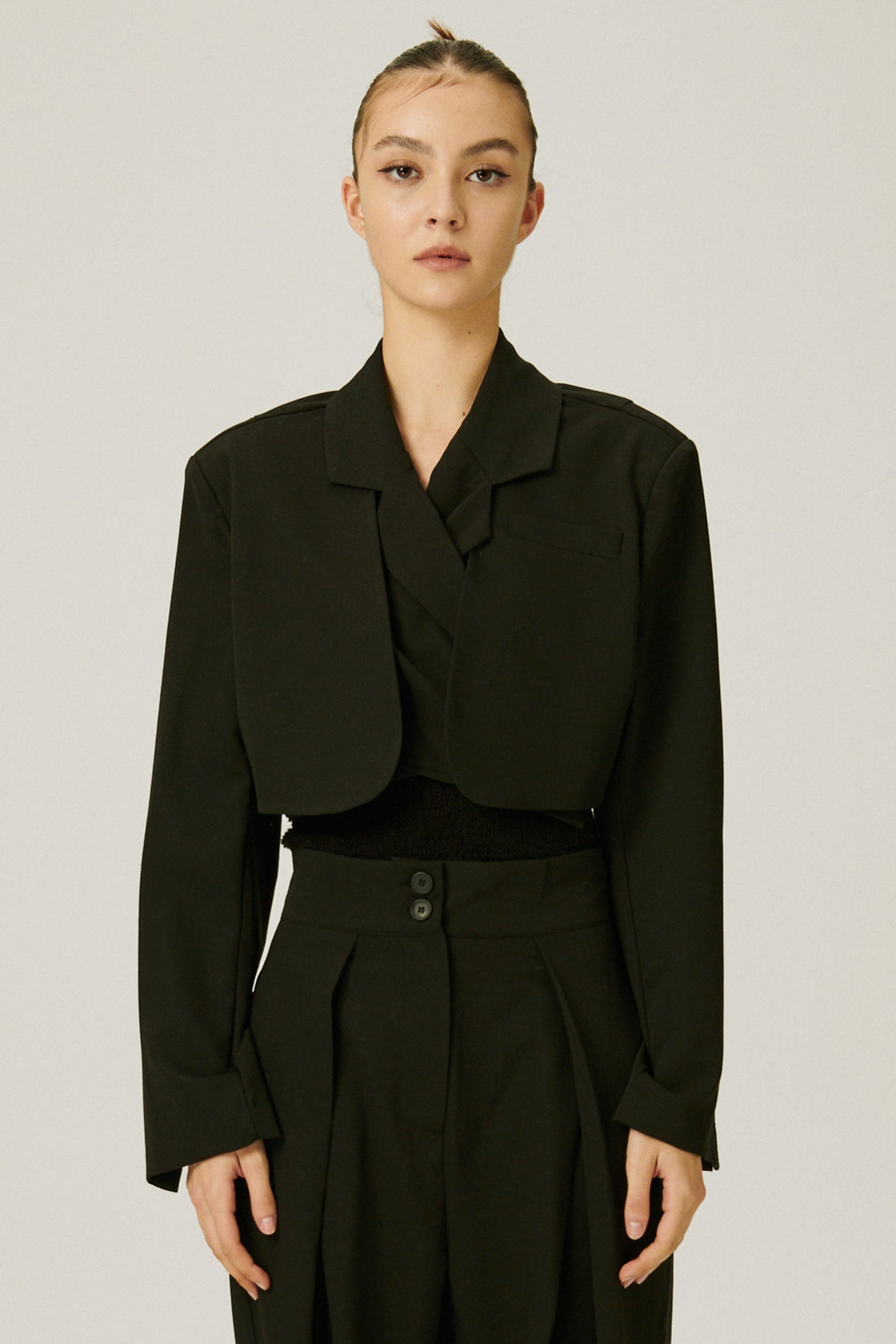 storets.com Lyla Trench Crop Blazer