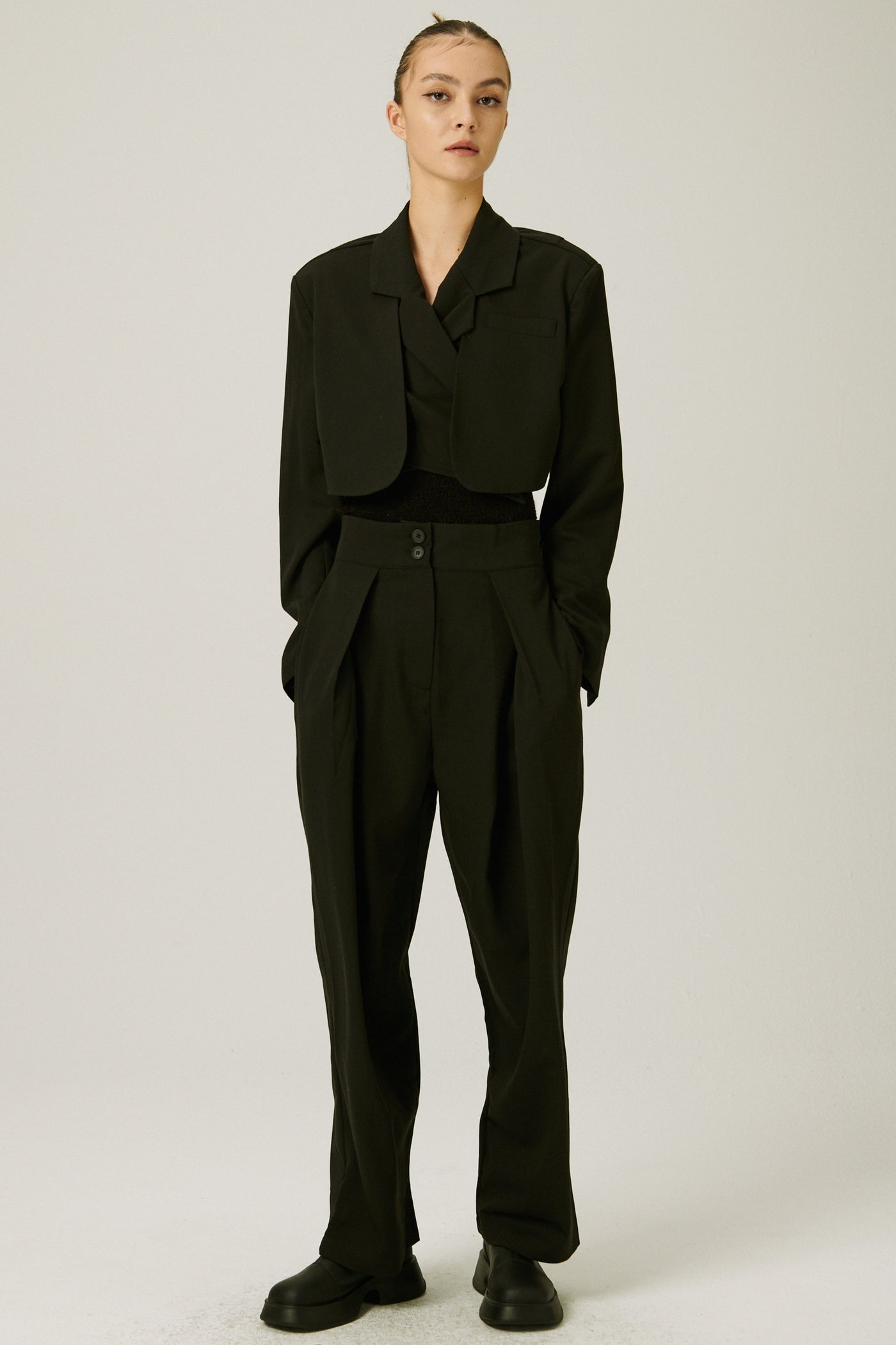 storets.com Lyla Trench Crop Blazer