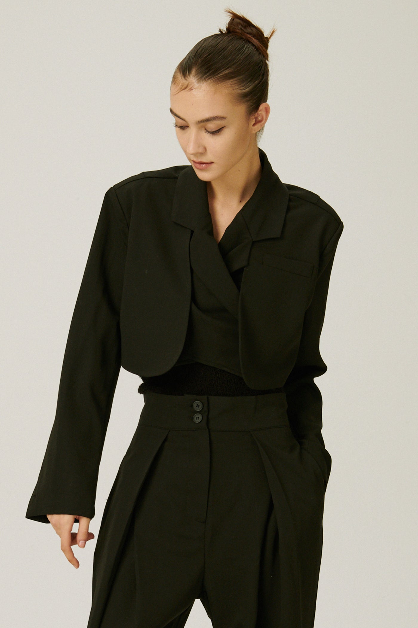 storets.com Lyla Trench Crop Blazer