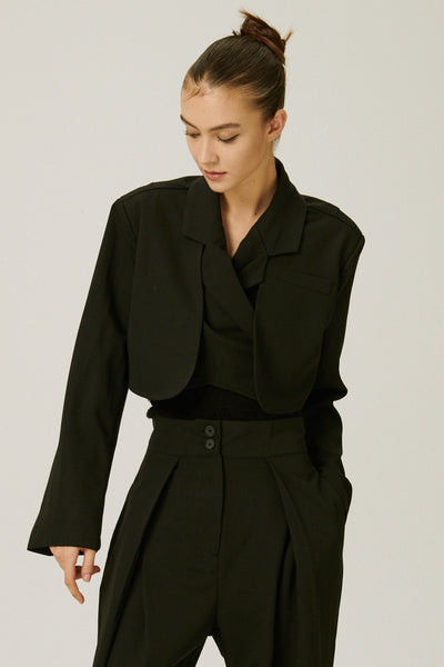 storets.com Lyla Trench Crop Blazer