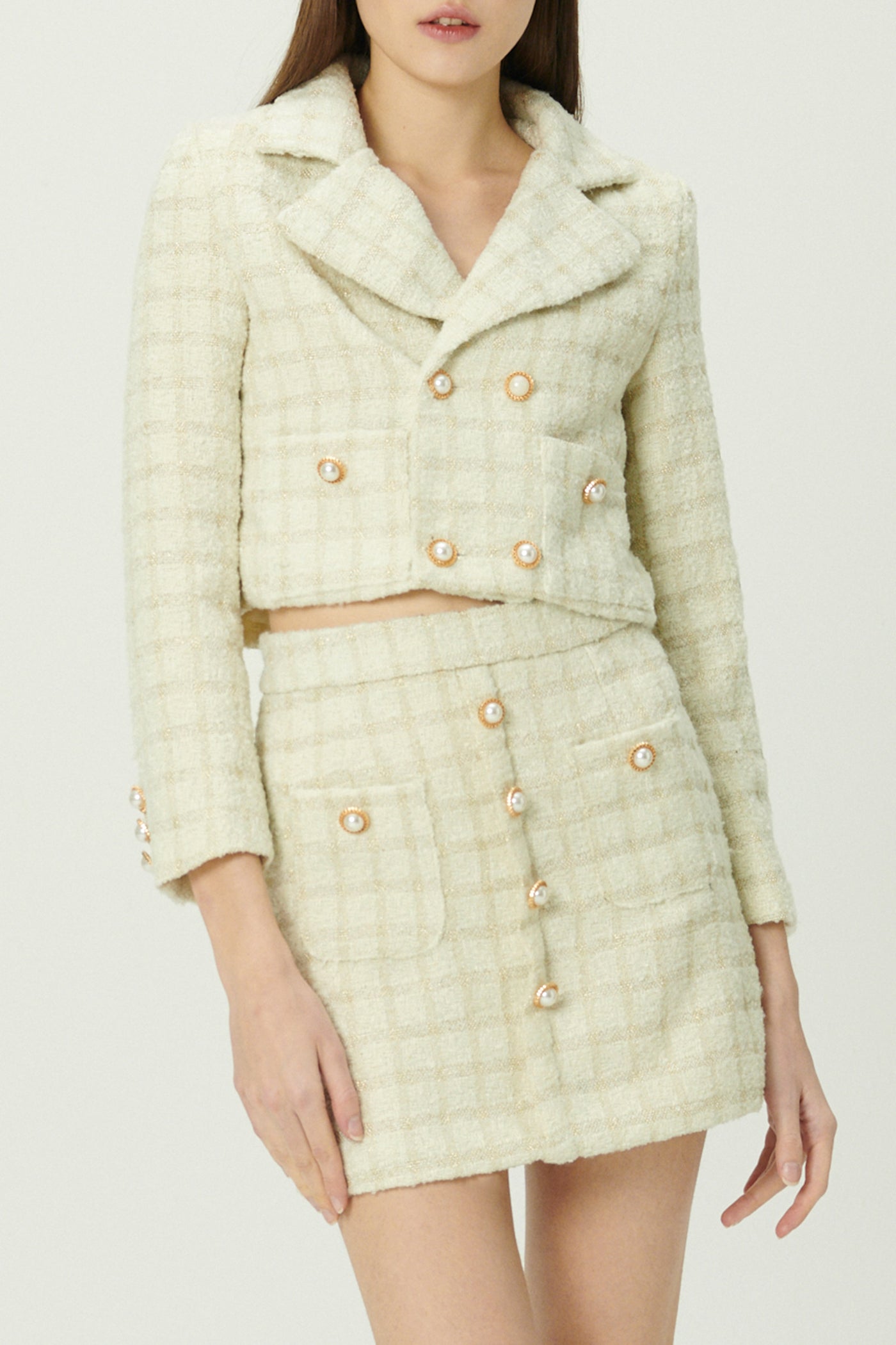 storets.com Ale Tweed Blazer and Skirt