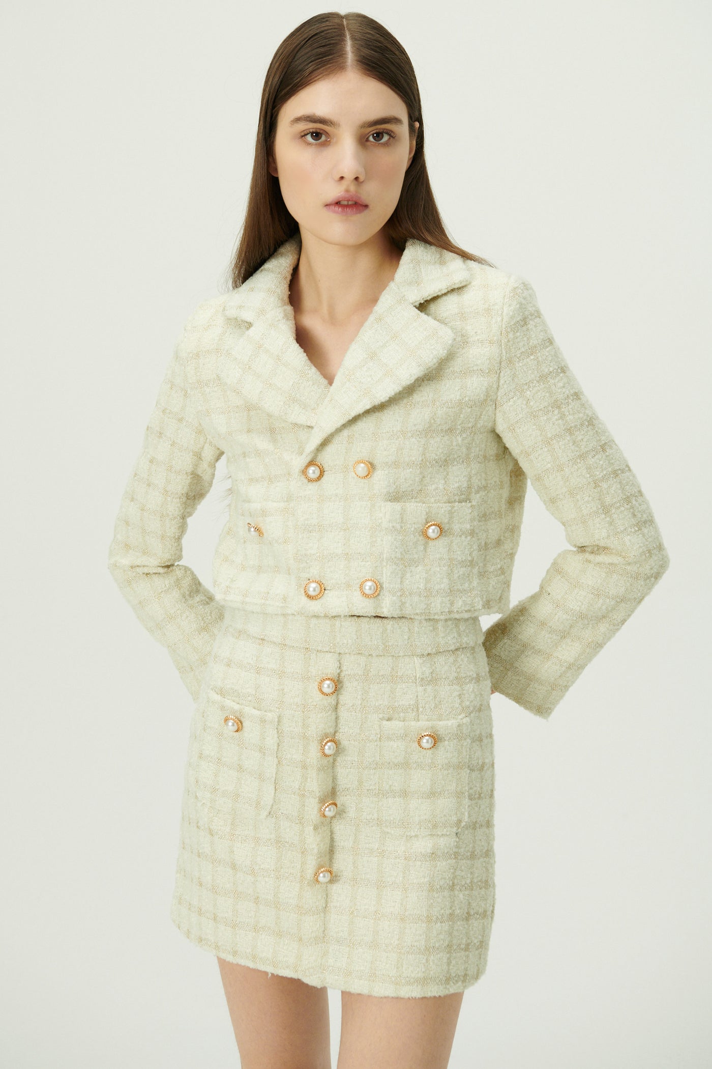 storets.com Ale Tweed Blazer and Skirt
