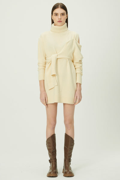 storets.com Victoria Tie Front Sweater Dress