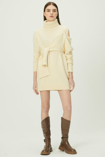 storets.com Victoria Tie Front Sweater Dress