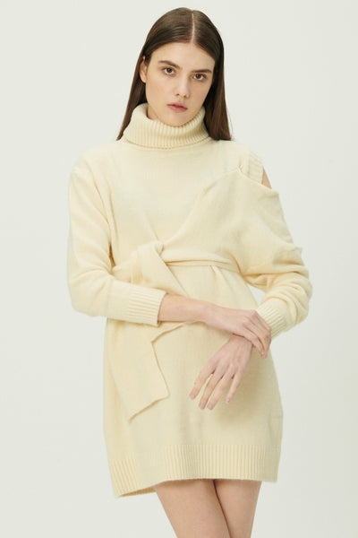 storets.com Victoria Tie Front Sweater Dress