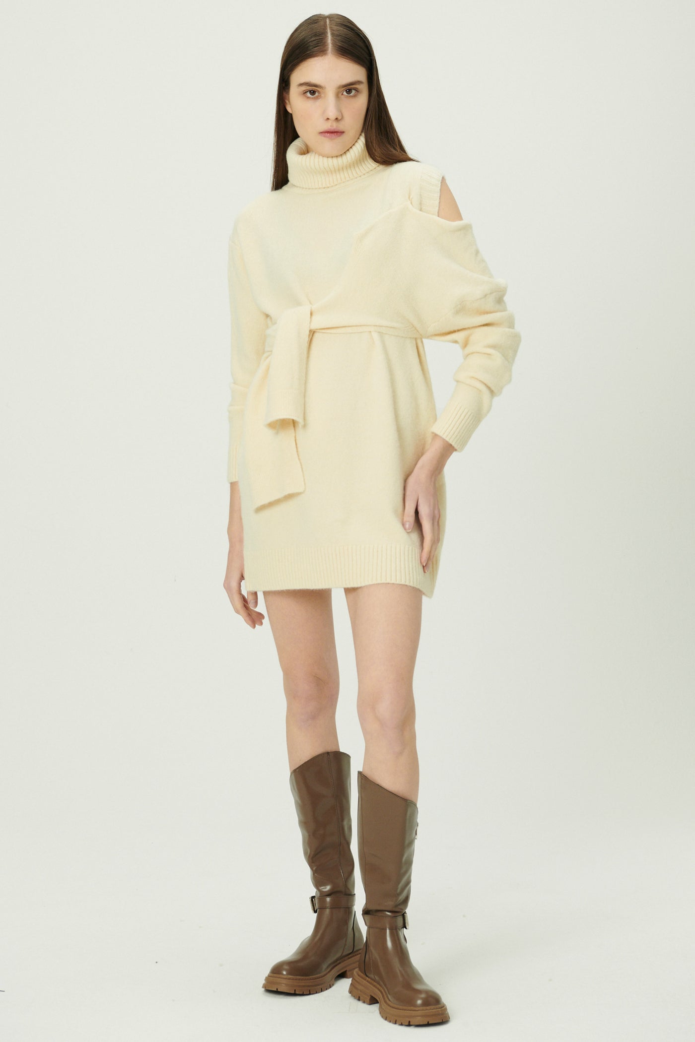 storets.com Victoria Tie Front Sweater Dress