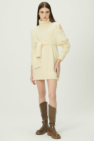 storets.com Victoria Tie Front Sweater Dress