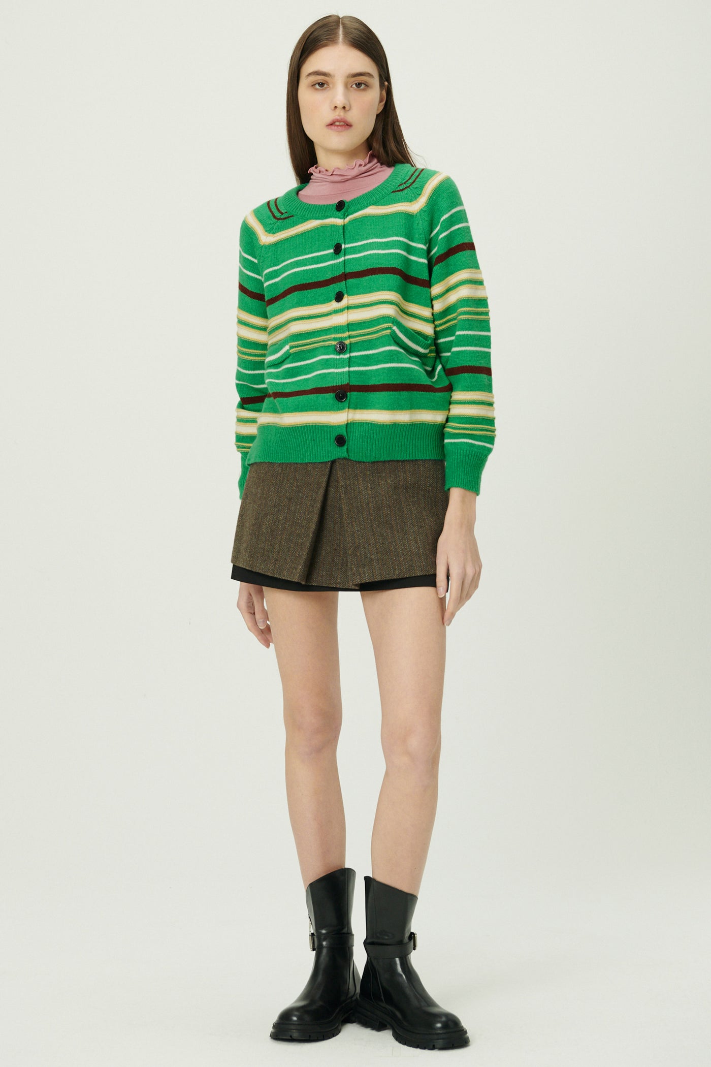 storets.com Naomi Striped Knit Cardigan