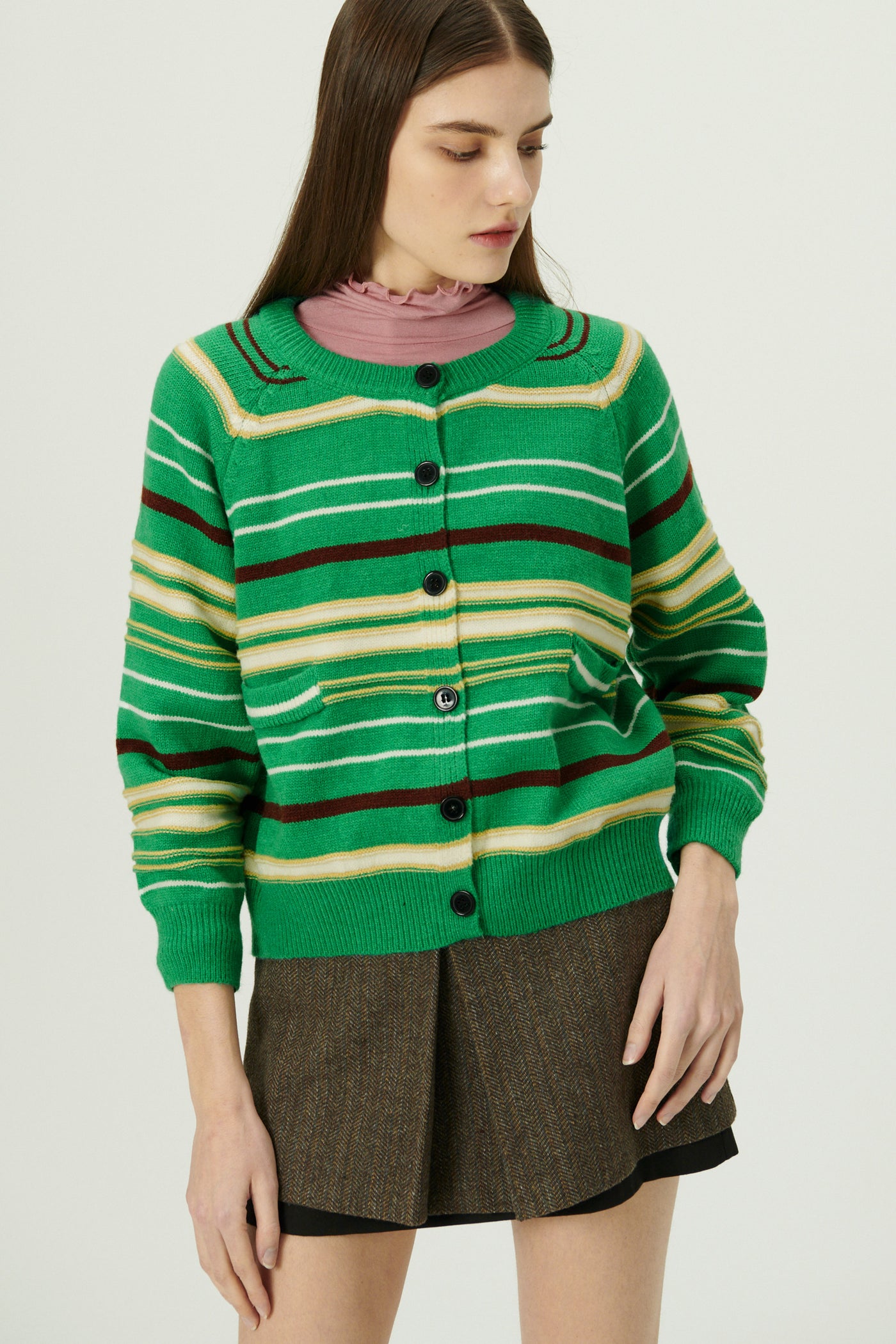 storets.com Naomi Striped Knit Cardigan