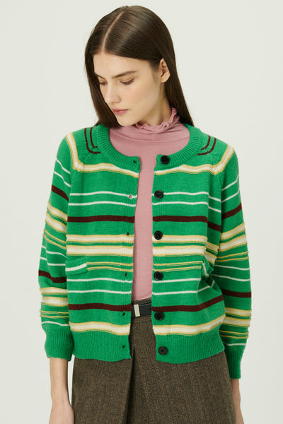 storets.com Naomi Striped Knit Cardigan