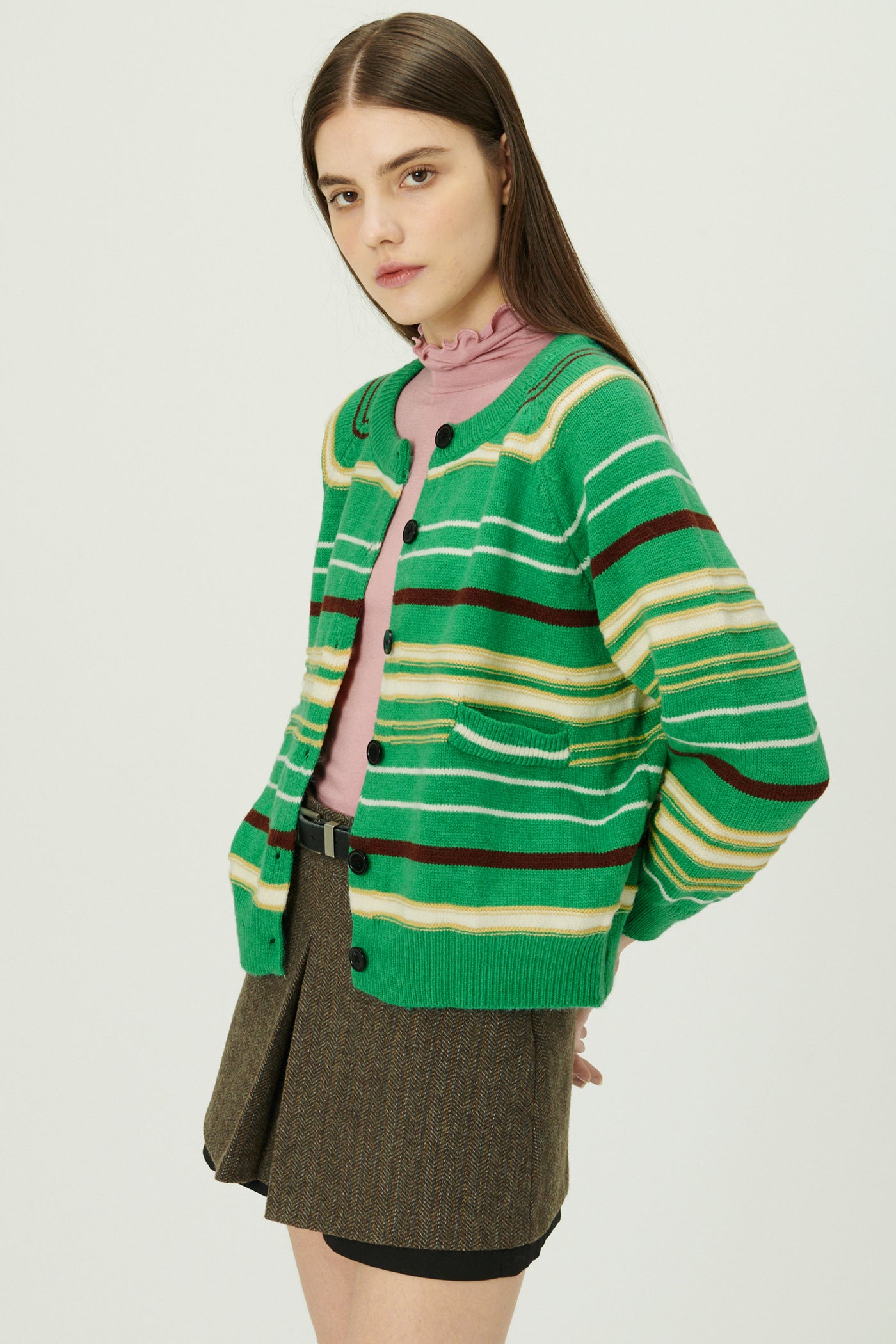 storets.com Naomi Striped Knit Cardigan