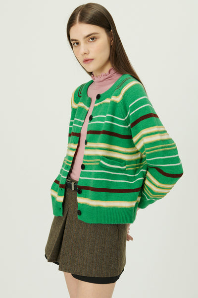storets.com Naomi Striped Knit Cardigan