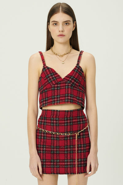 storets.com Jasper Sleeveless Cami Top in Plaid