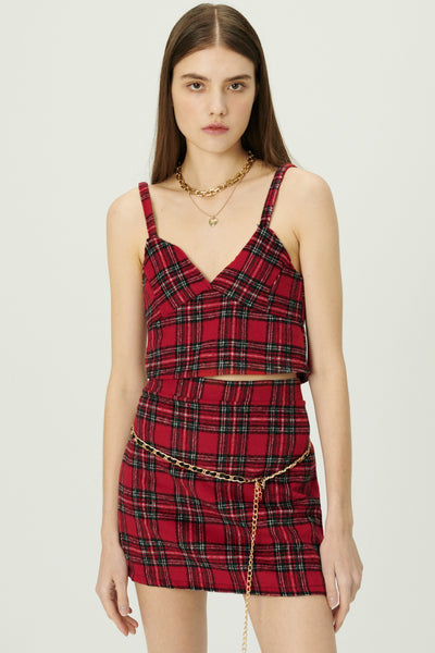 storets.com Jasper Sleeveless Cami Top in Plaid